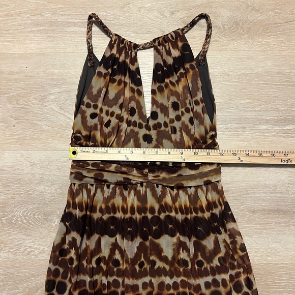 London Times Spaghetti Strap, Key Hole V Neck, Floral Animal Print, Maxi Dress 8 - Picture 7 of 12